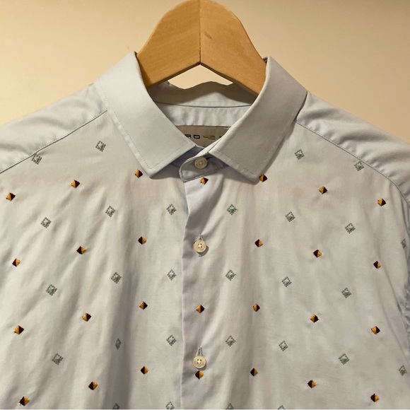 Etro Button Down Shirt, Long-Sleeve in Blue - Picture 3 of 9